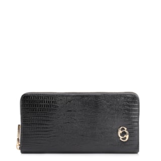 Couro Lezard Preto