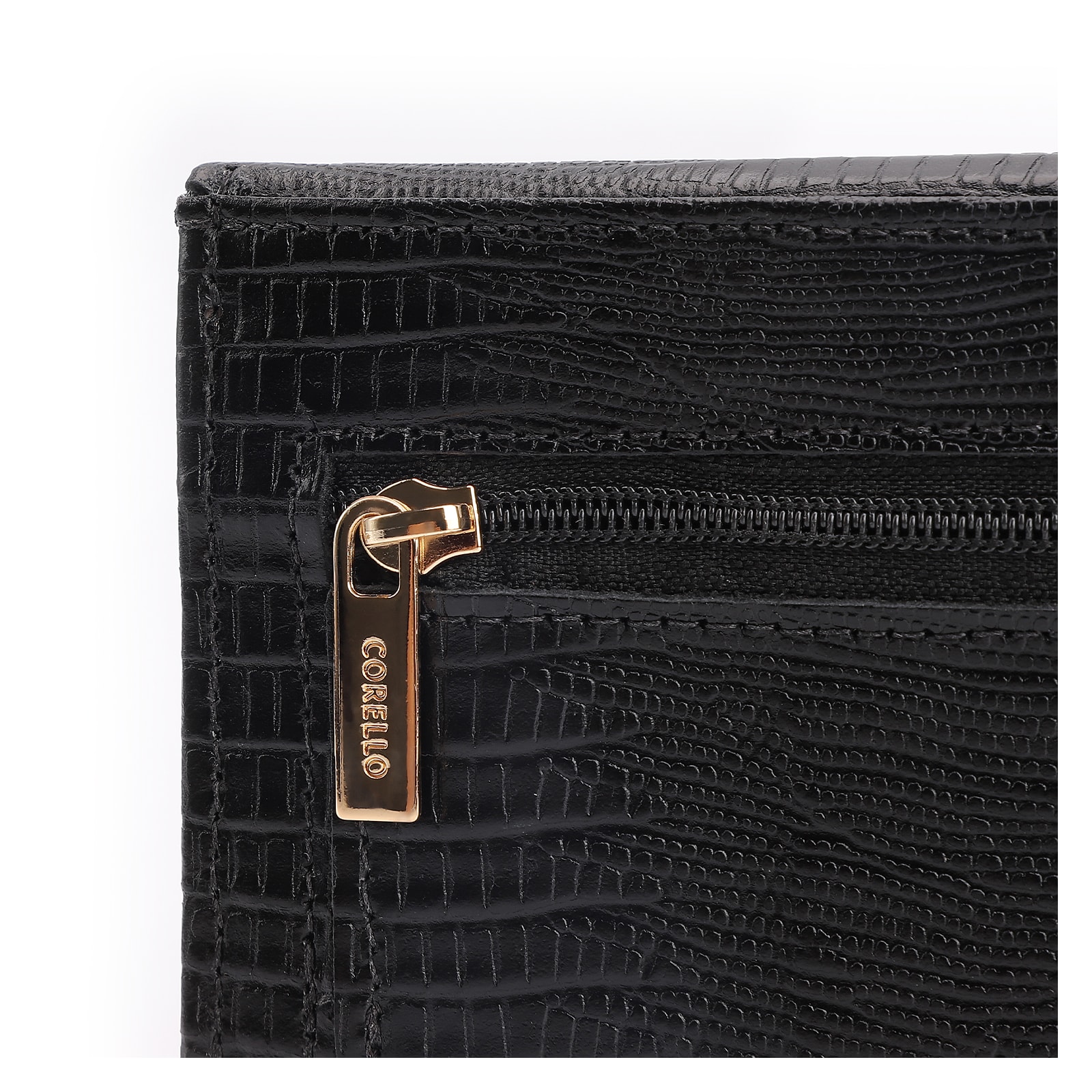 Carteira Couro Lezard Preto