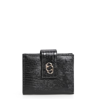 Couro Lezard Preto