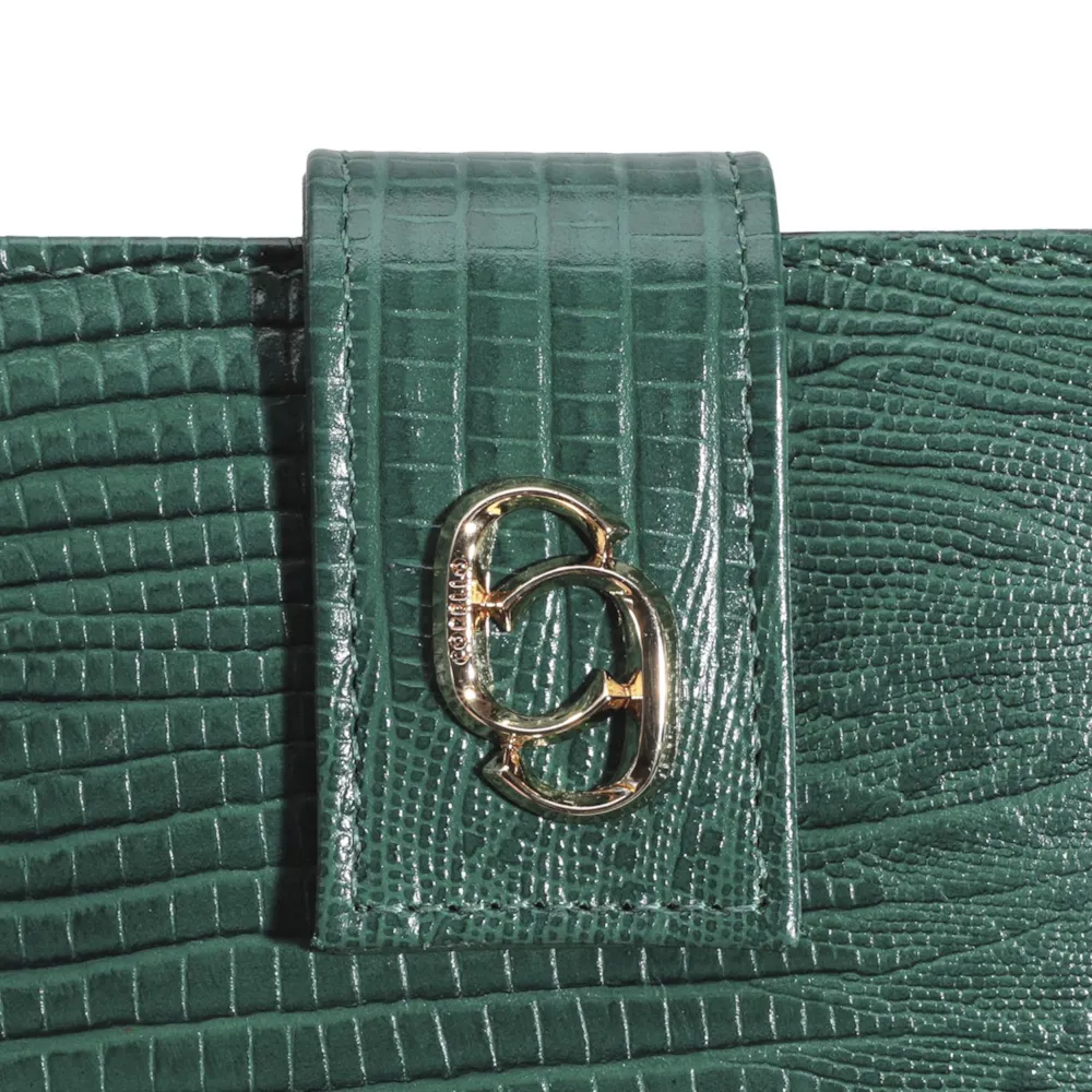 Carteira Couro Lezard Verde - imagem 5
