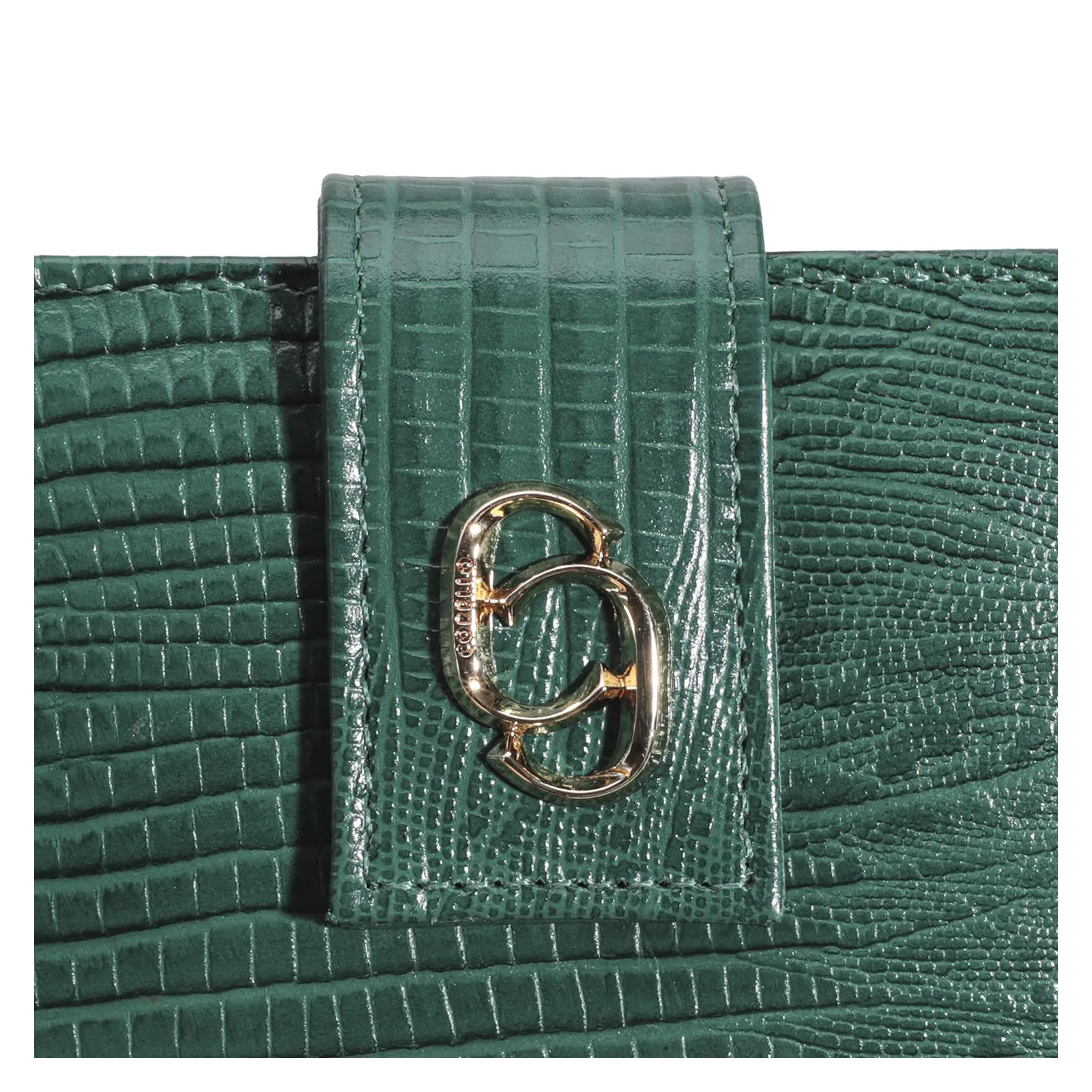 Carteira Couro Lezard Verde