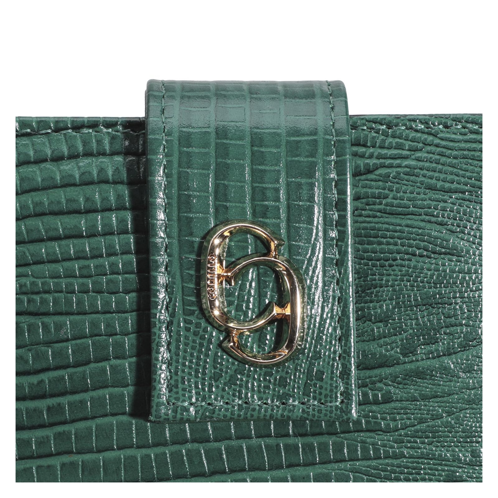 Carteira Couro Lezard Verde