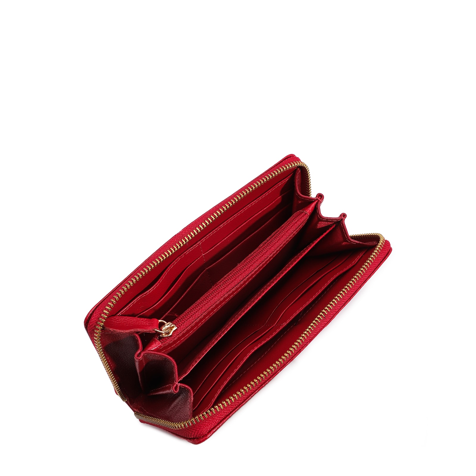 Carteira Couro Lezard Vermelho