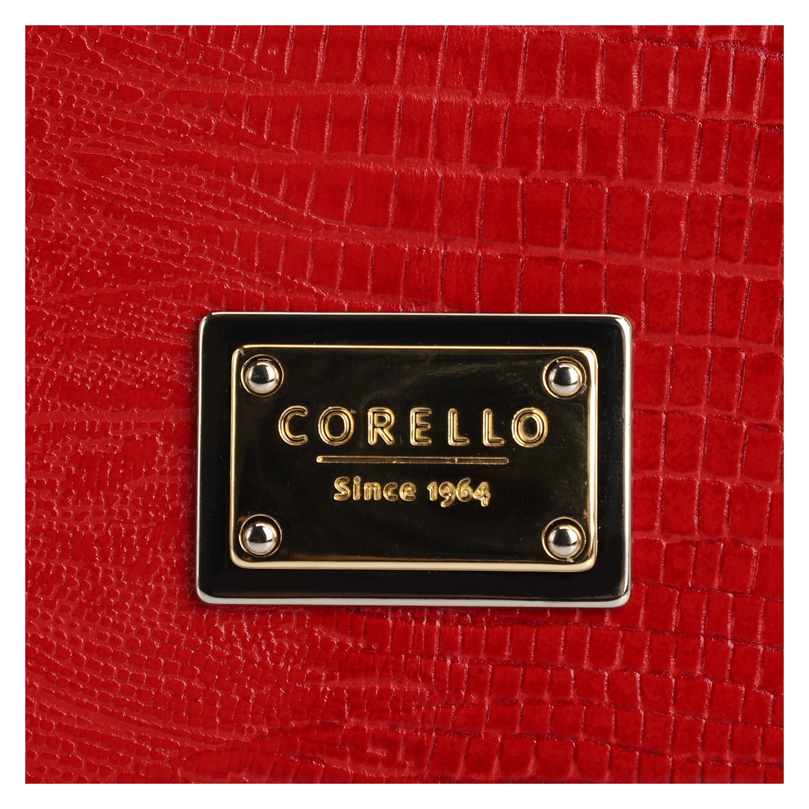Carteira Couro Lezard Vermelho