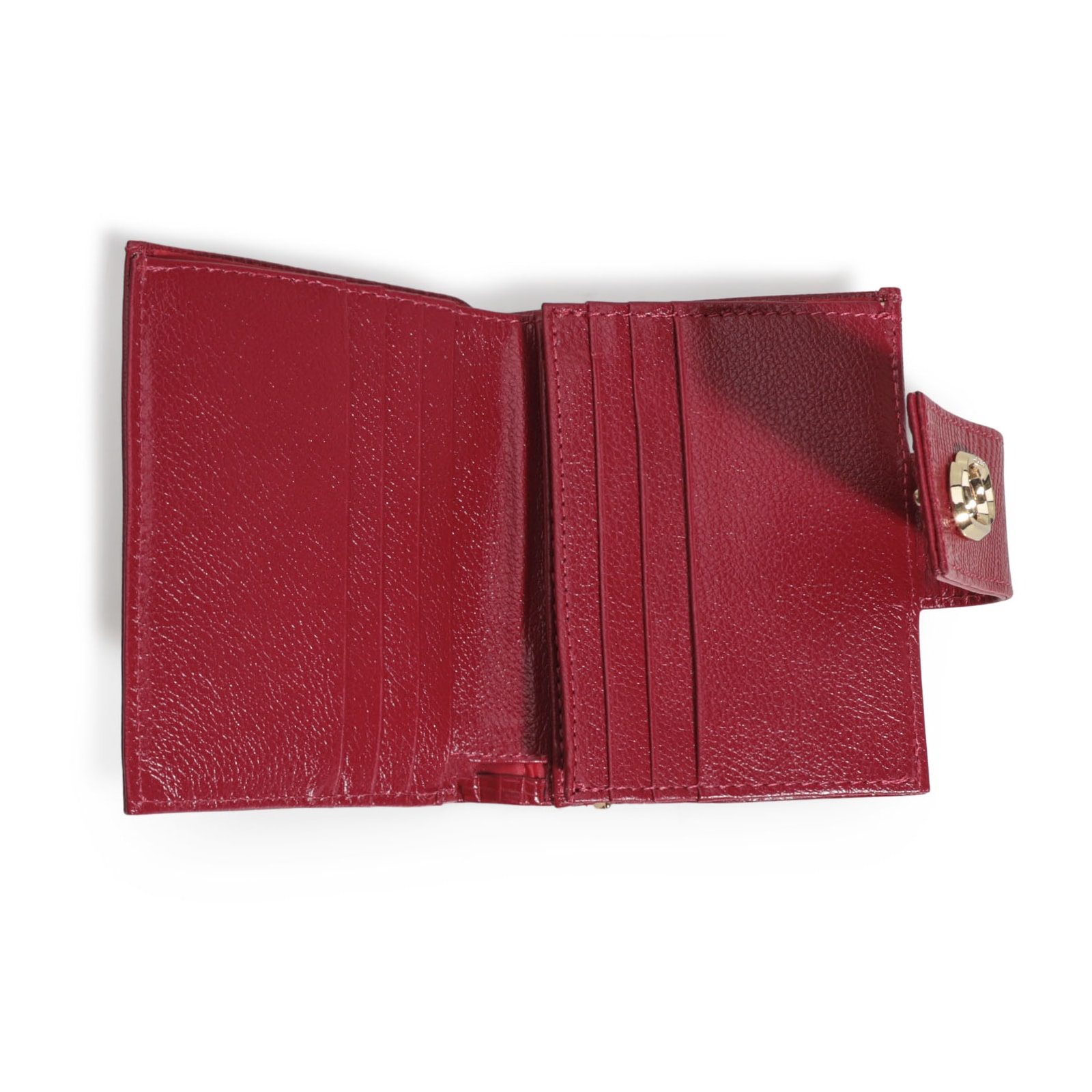 Carteira Couro Lezard Vermelho
