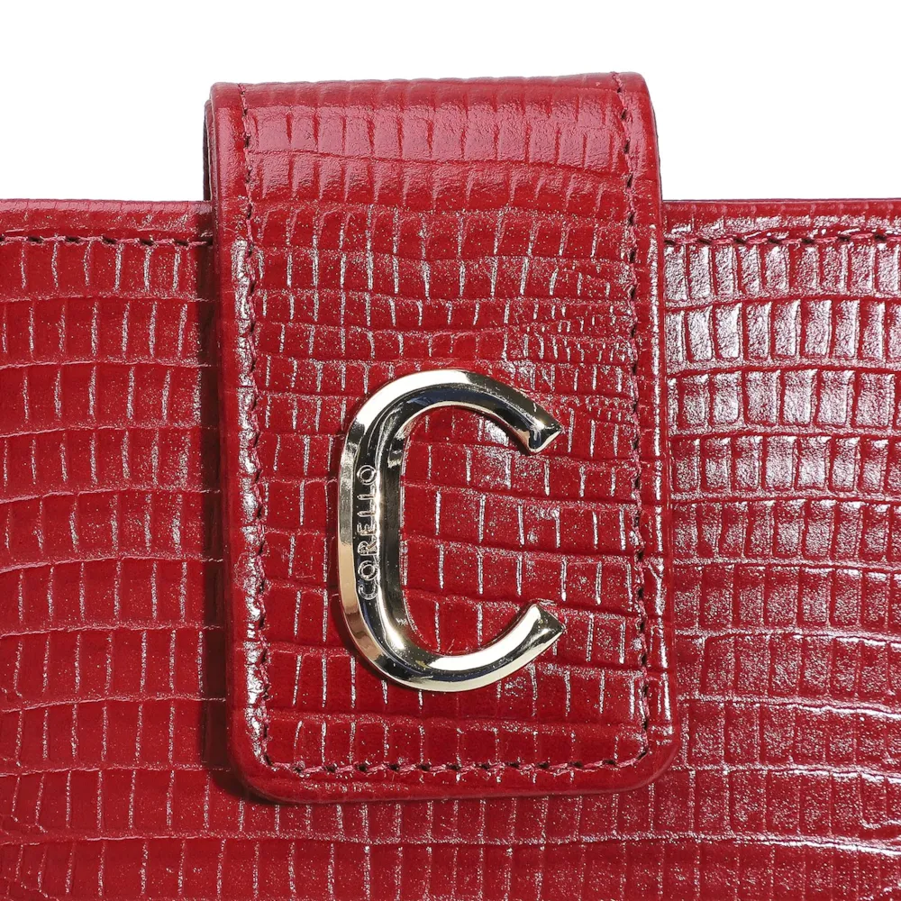 Carteira Couro Lezard Vermelho - imagem 5