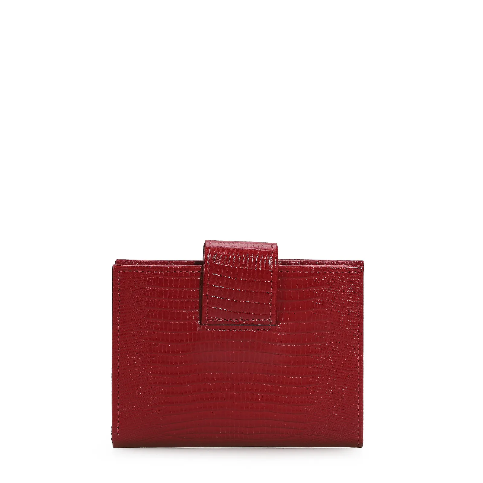 Carteira Couro Lezard Vermelho