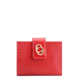 Couro Lezard Vermelho