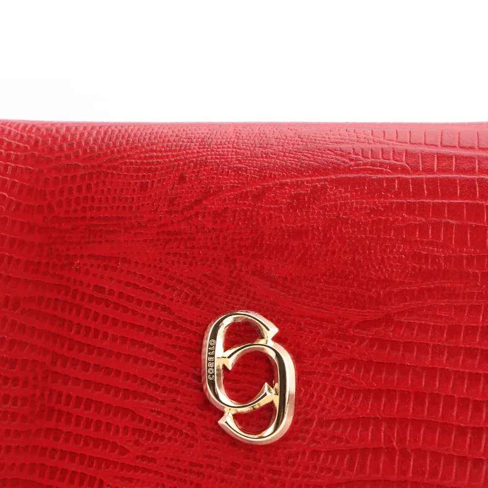 Carteira Couro Lezard Vermelho - imagem 6