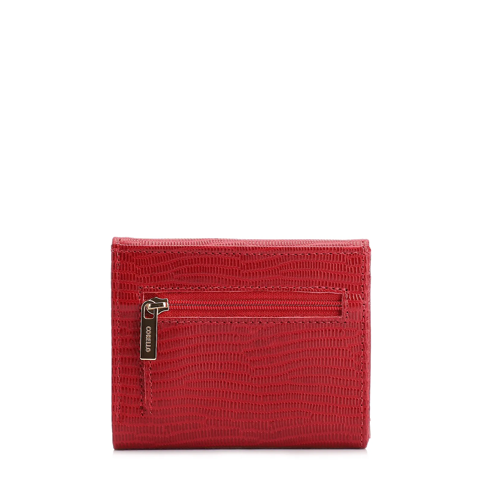 Carteira Couro Lezard Vermelho