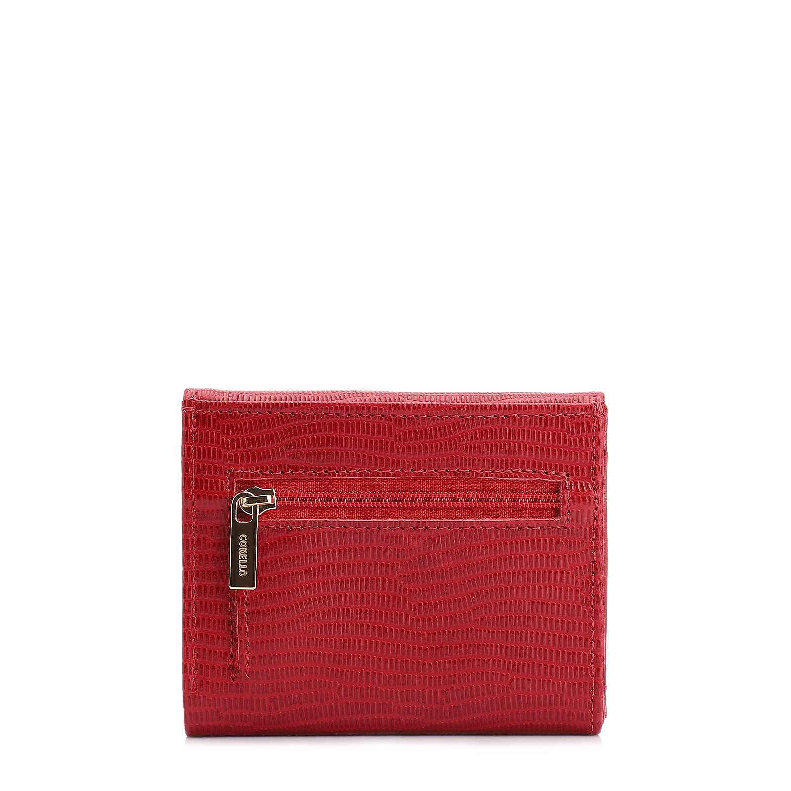 Carteira Couro Lezard Vermelho