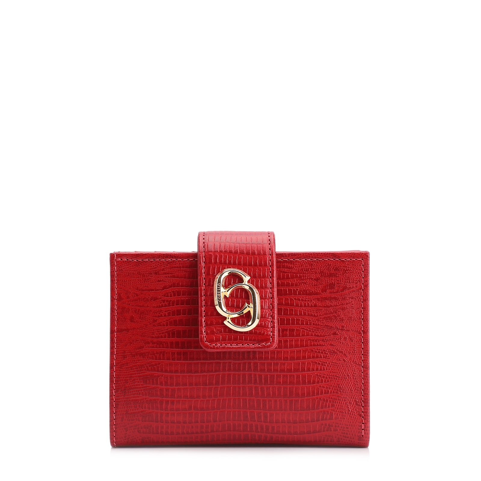 Carteira Couro New Lezard Vermelho/Couro Vermelho