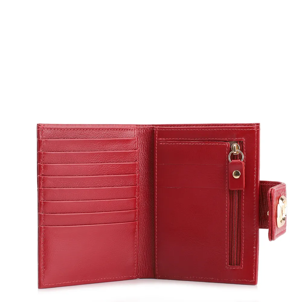 Carteira Couro New Lezard Vermelho/Couro Vermelho - imagem 4