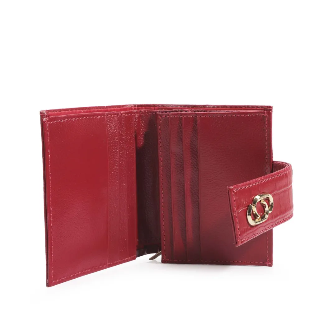 Carteira Croco Vermelho - imagem 4