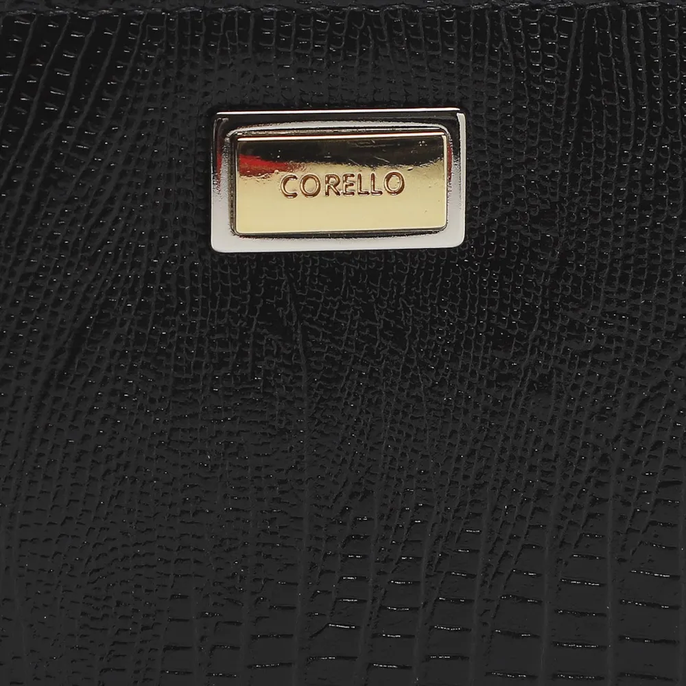 Carteira Feminina Couro Lezard Preto - imagem 5