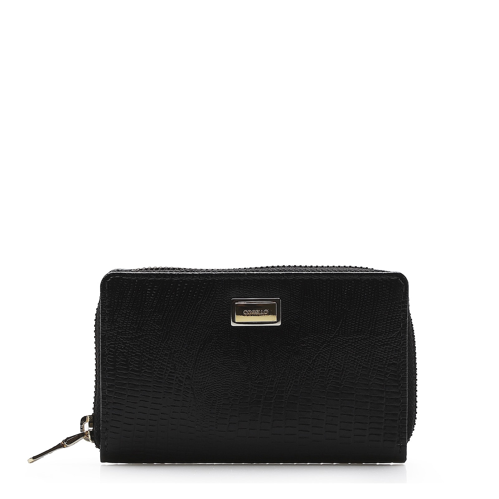 Carteira Feminina Couro Lezard Preto