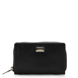 Couro Lezard Preto