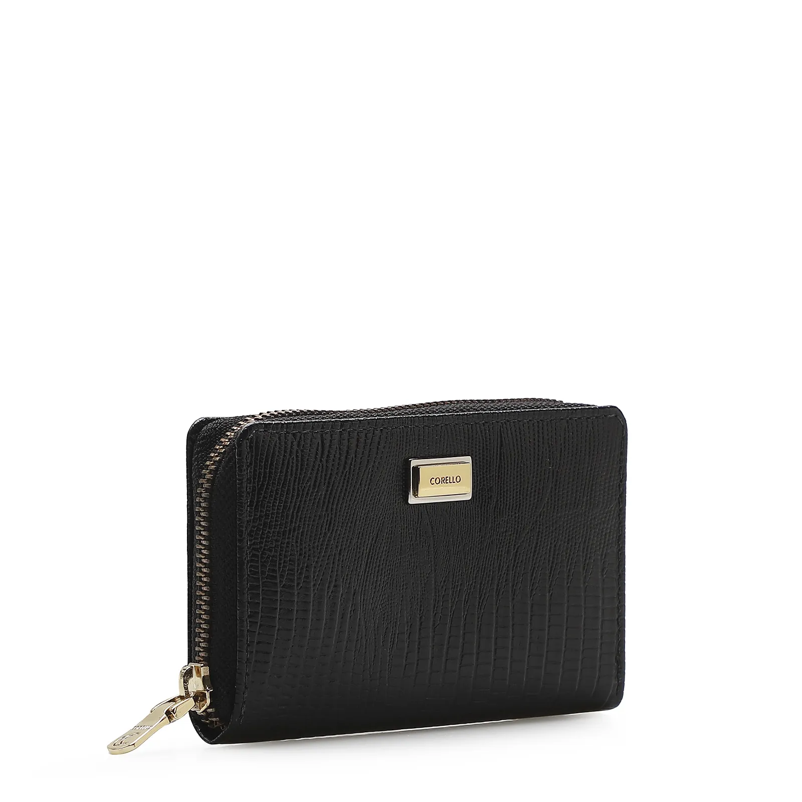 Carteira Feminina Couro Lezard Preto