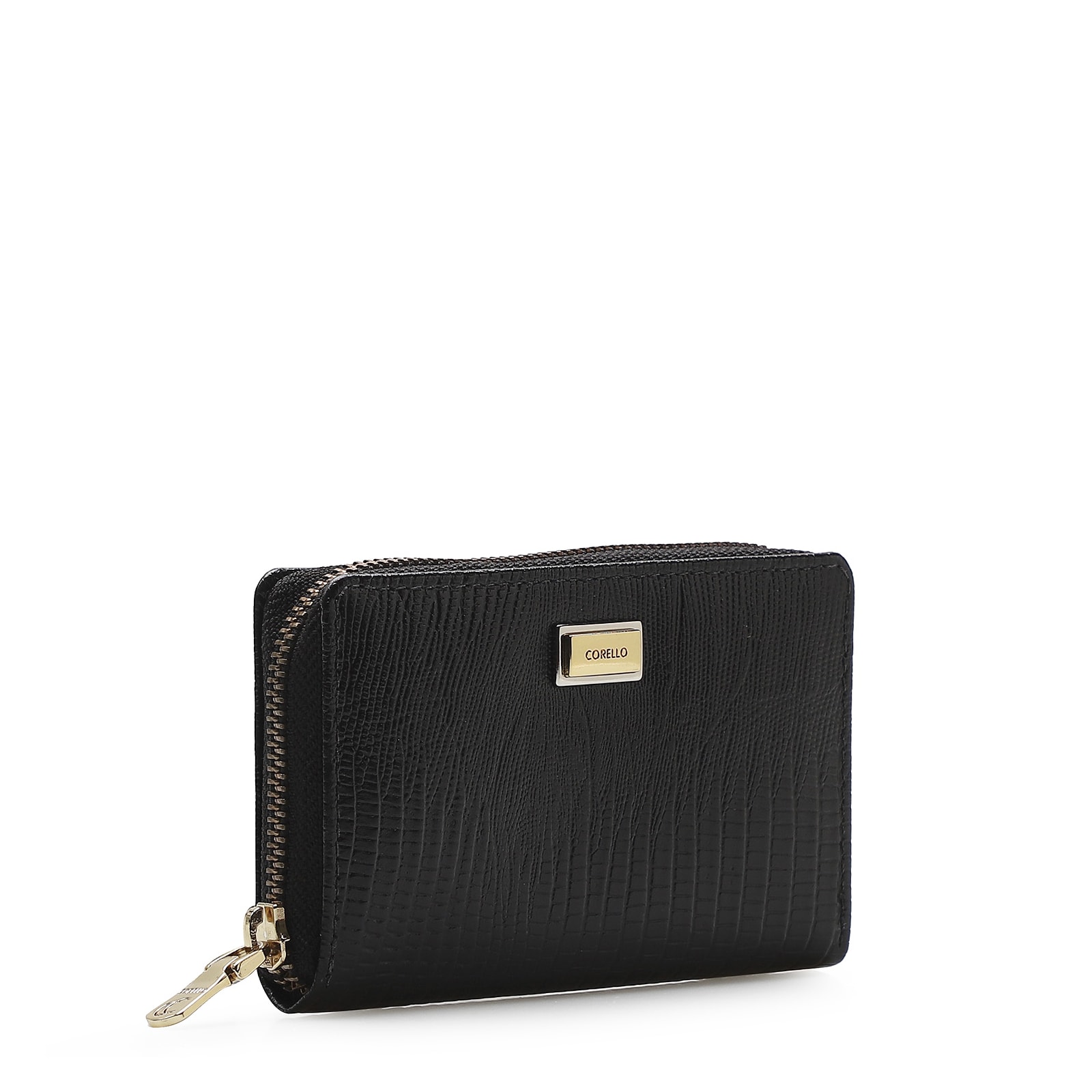 Carteira Feminina Couro Lezard Preto