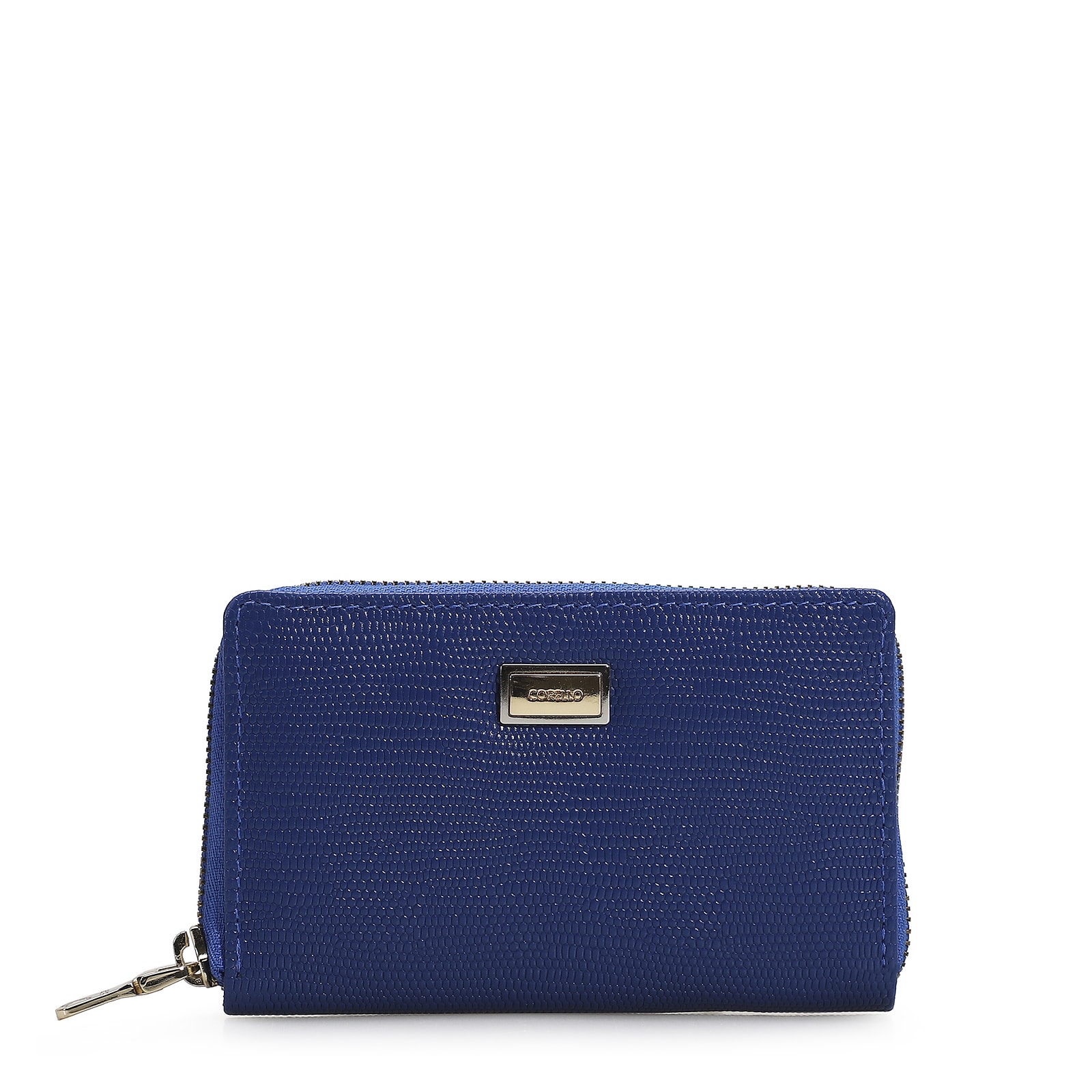 Carteira Feminina Mini Lezard Azul
