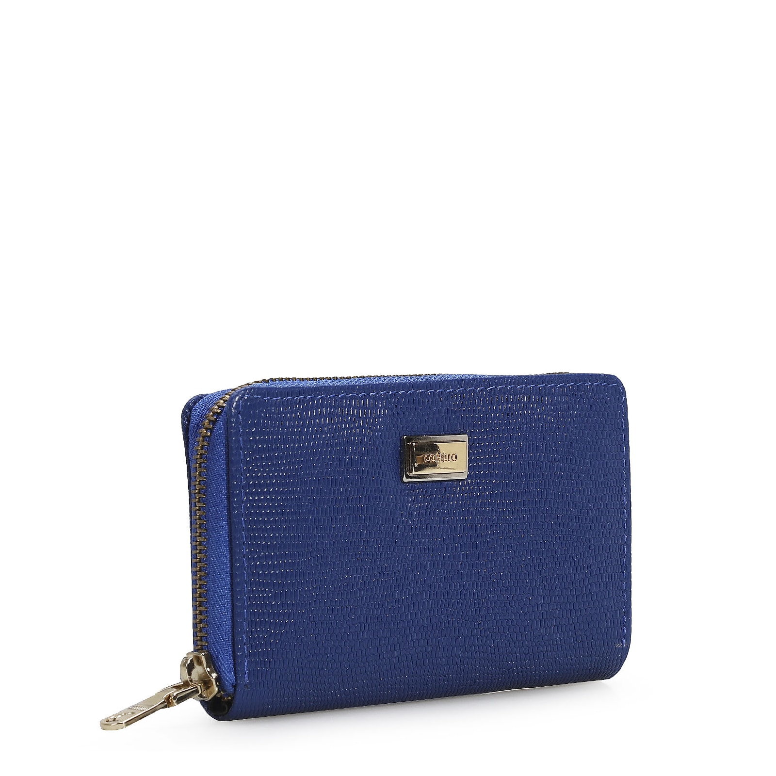 Carteira Feminina Mini Lezard Azul