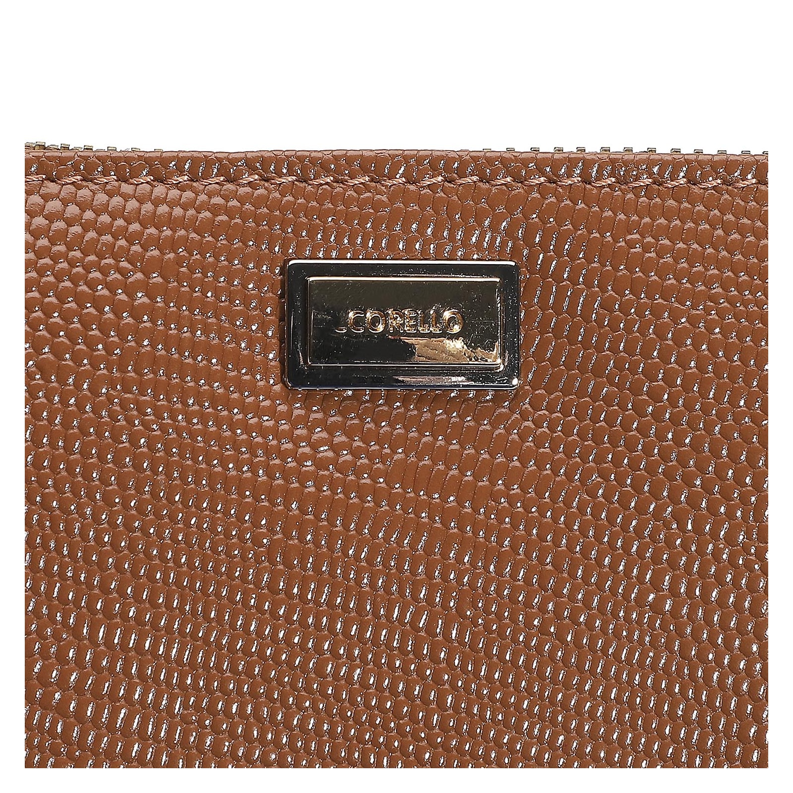 Carteira Feminina Mini Lezard Caramelo