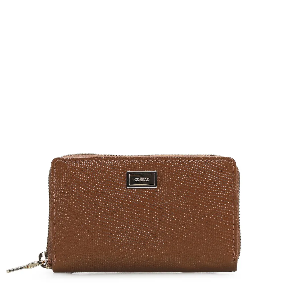 Carteira Feminina Mini Lezard Caramelo
