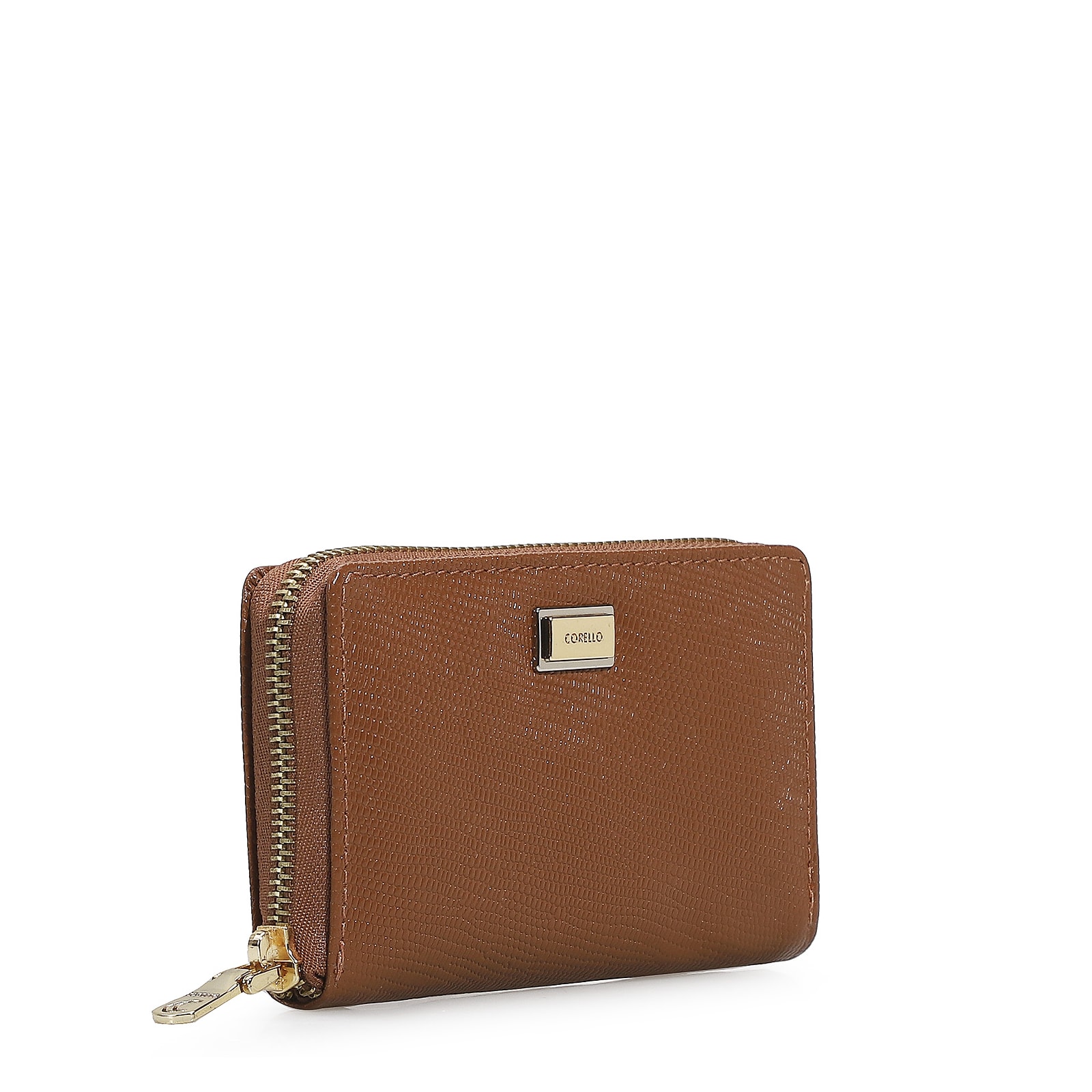 Carteira Feminina Mini Lezard Caramelo