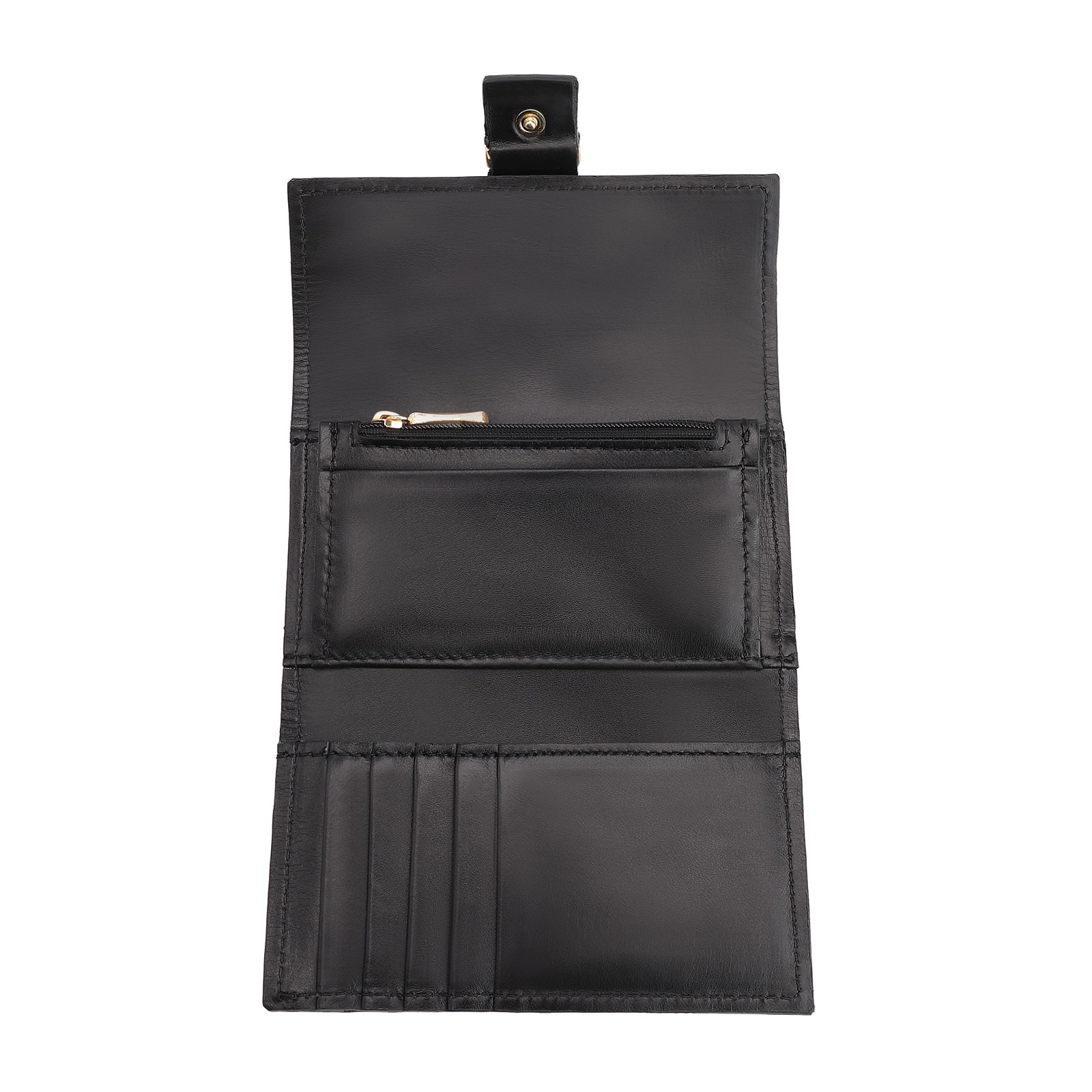 Carteira Fivela Couro Preto