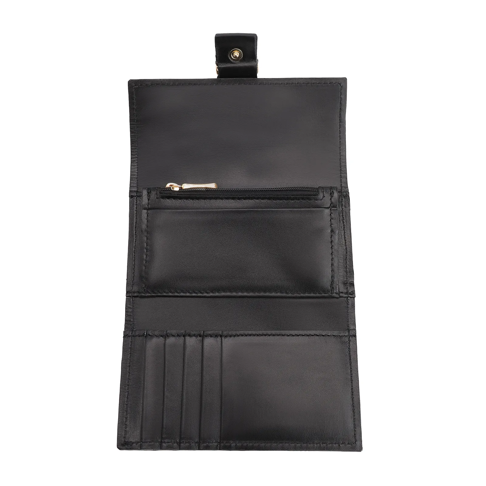 Carteira Fivela Couro Preto