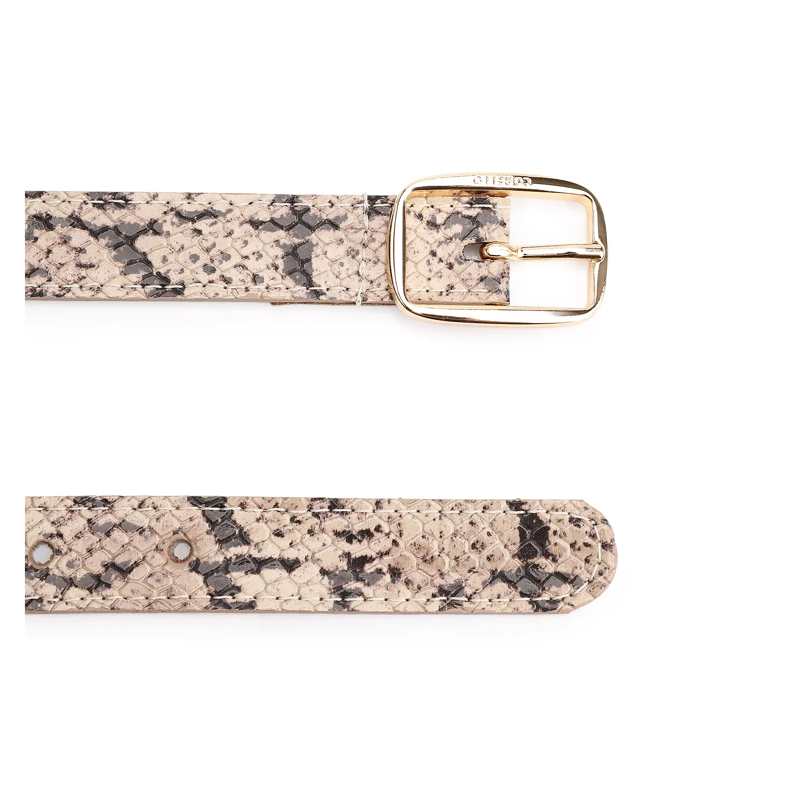 Cinto Alt Python Bege/Preto