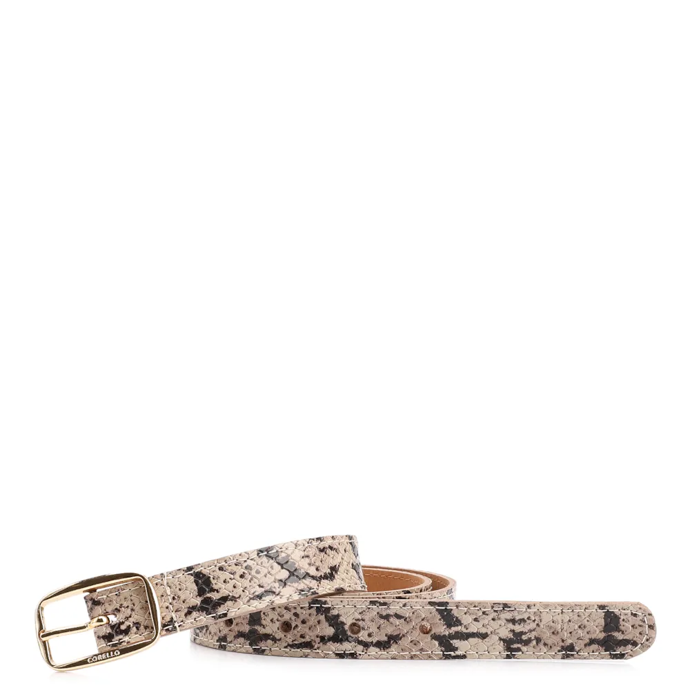 Cinto Alt Python Bege/Preto