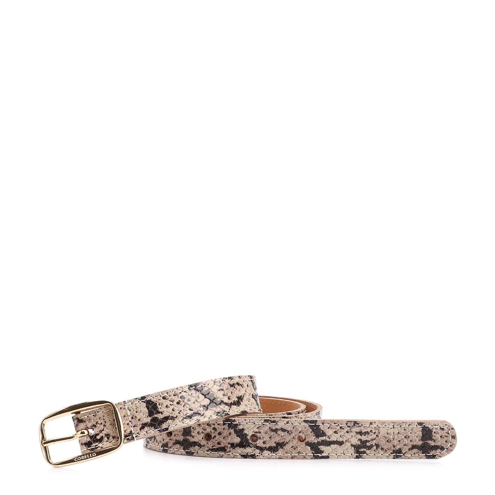 Cinto Alt Python Bege/Preto