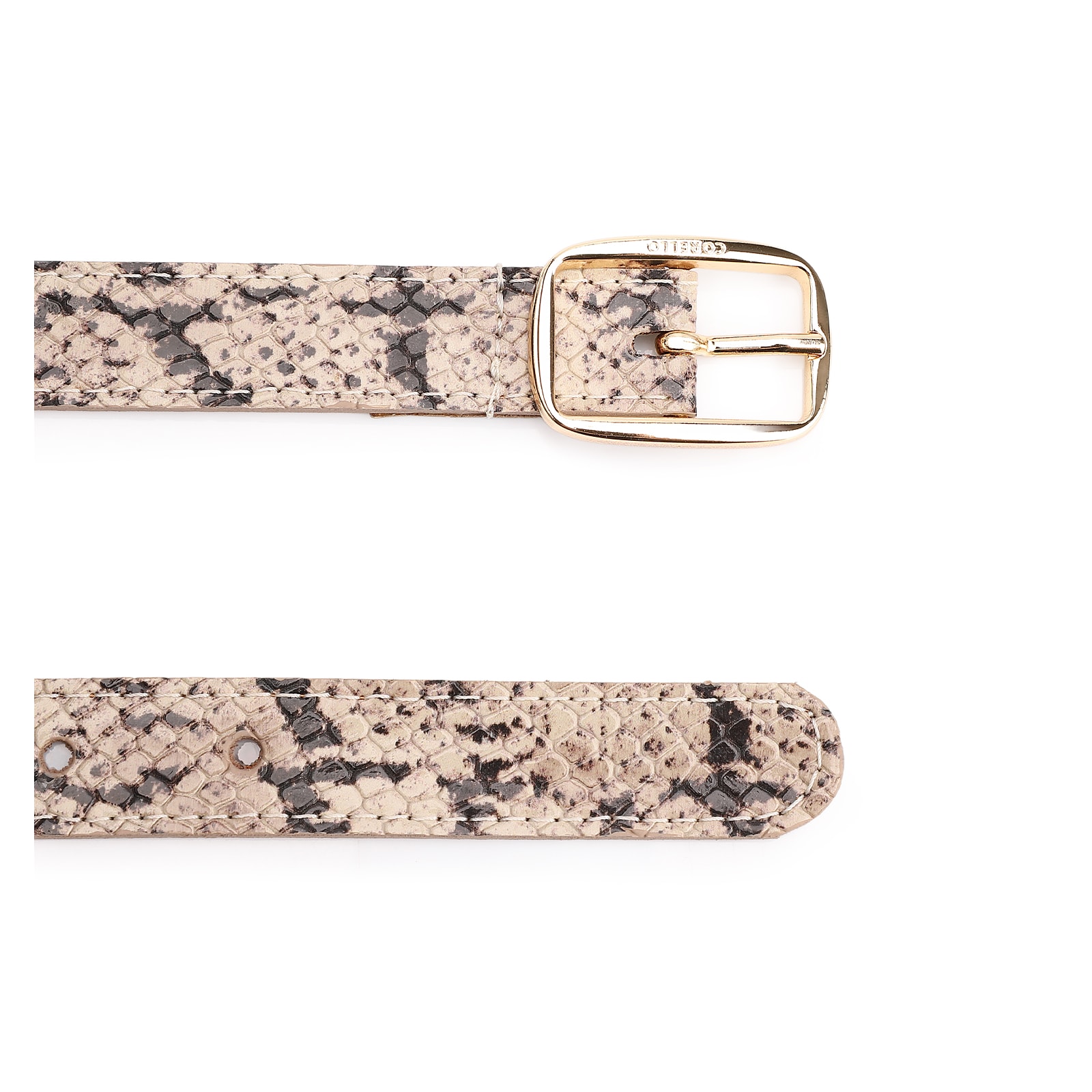 Cinto Alt Python Bege/Preto