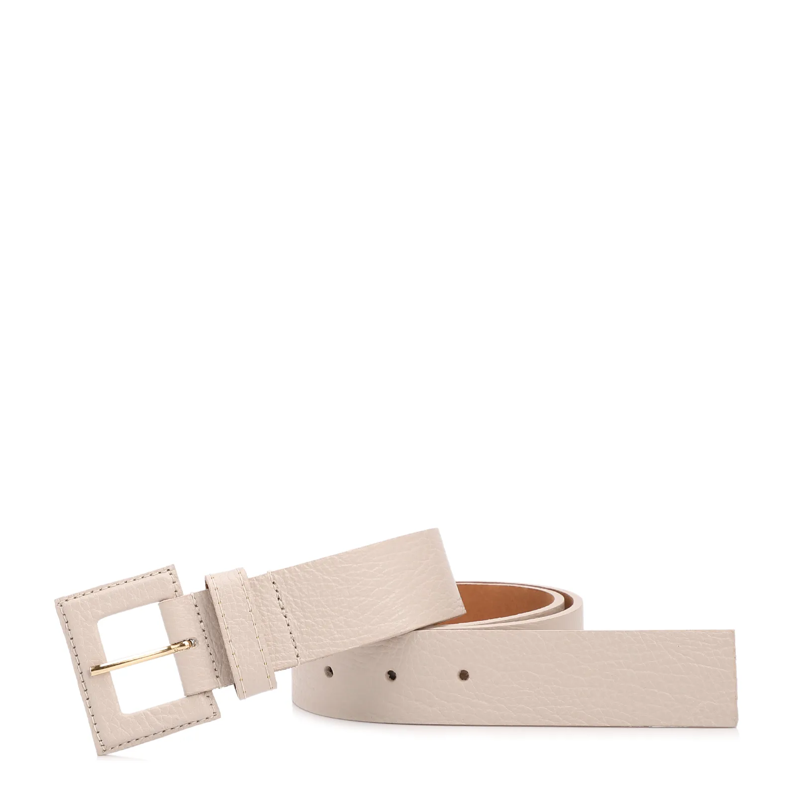 Cinto Couro Antique Off White