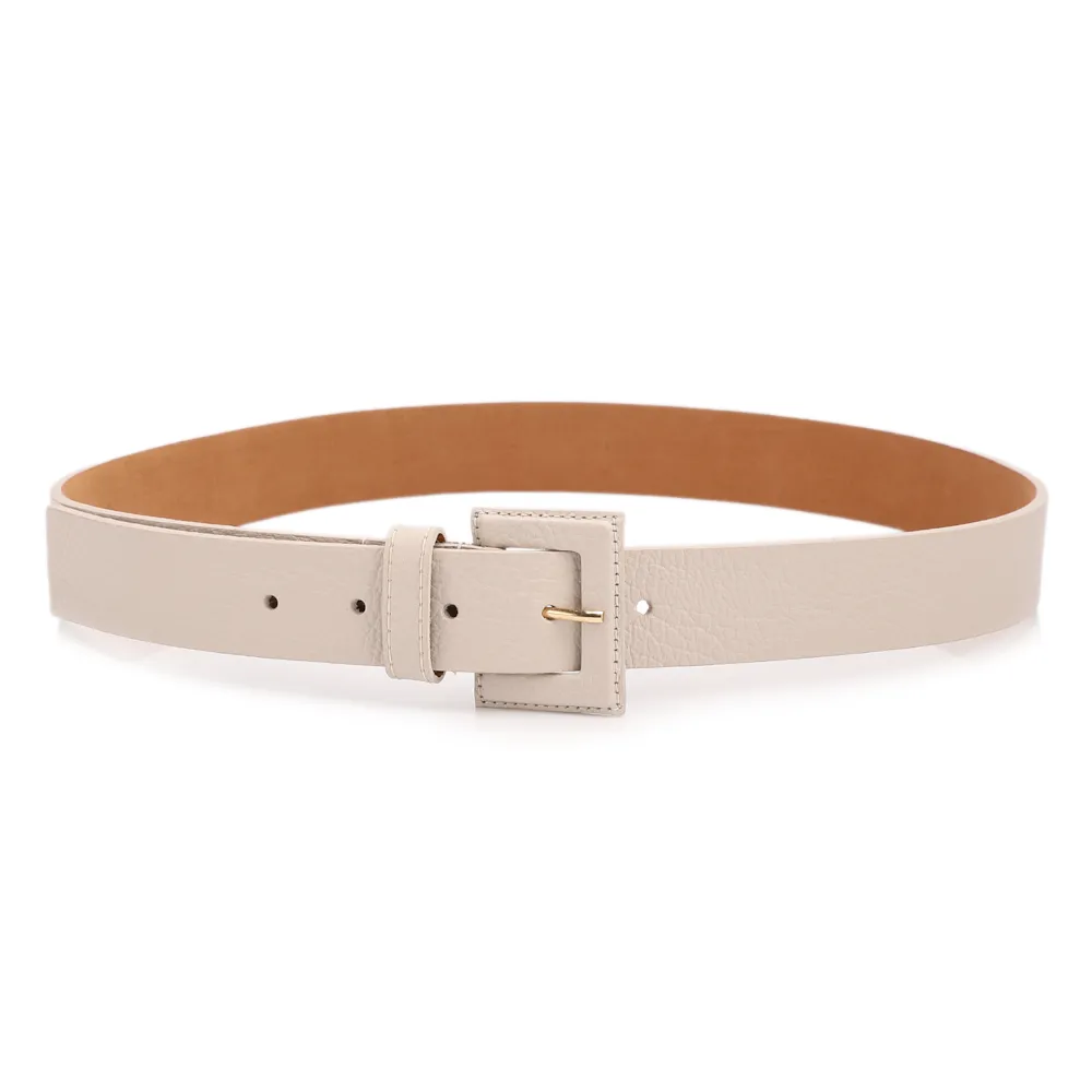 Cinto Couro Antique Off White - imagem 2