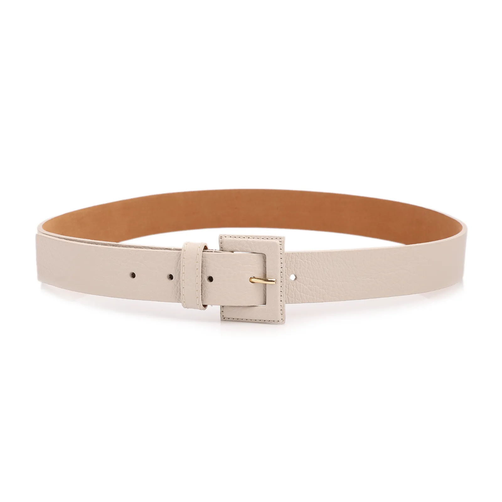Cinto Couro Antique Off White