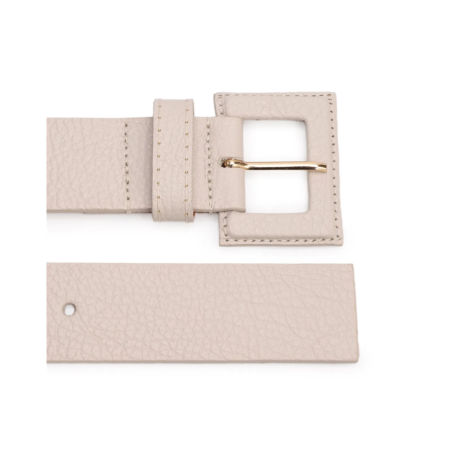 Cinto Couro Antique Off White
