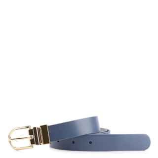 Couro Azul/Couro Off White