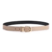 Cinto Couro Bege/Couro Lezard Preto - imagem 2