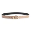 Cinto Couro Bege/Couro Lezard Preto - imagem 2