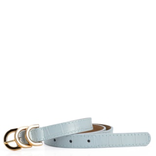 Couro Croco Azul
