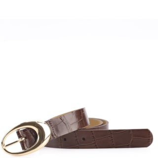 Couro Croco Marrom