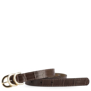 Couro Croco Marrom