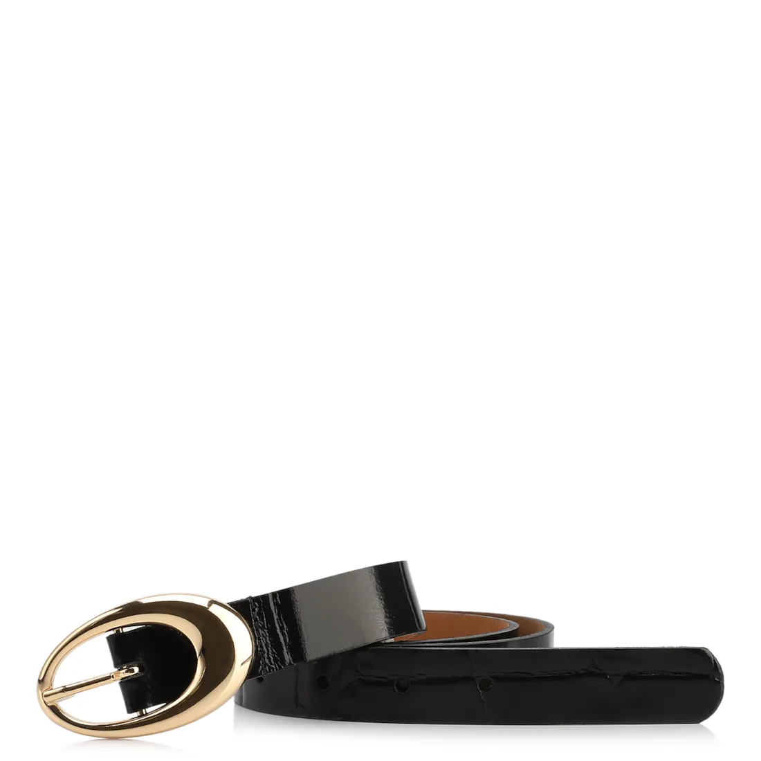 Cinto Couro Croco Preto