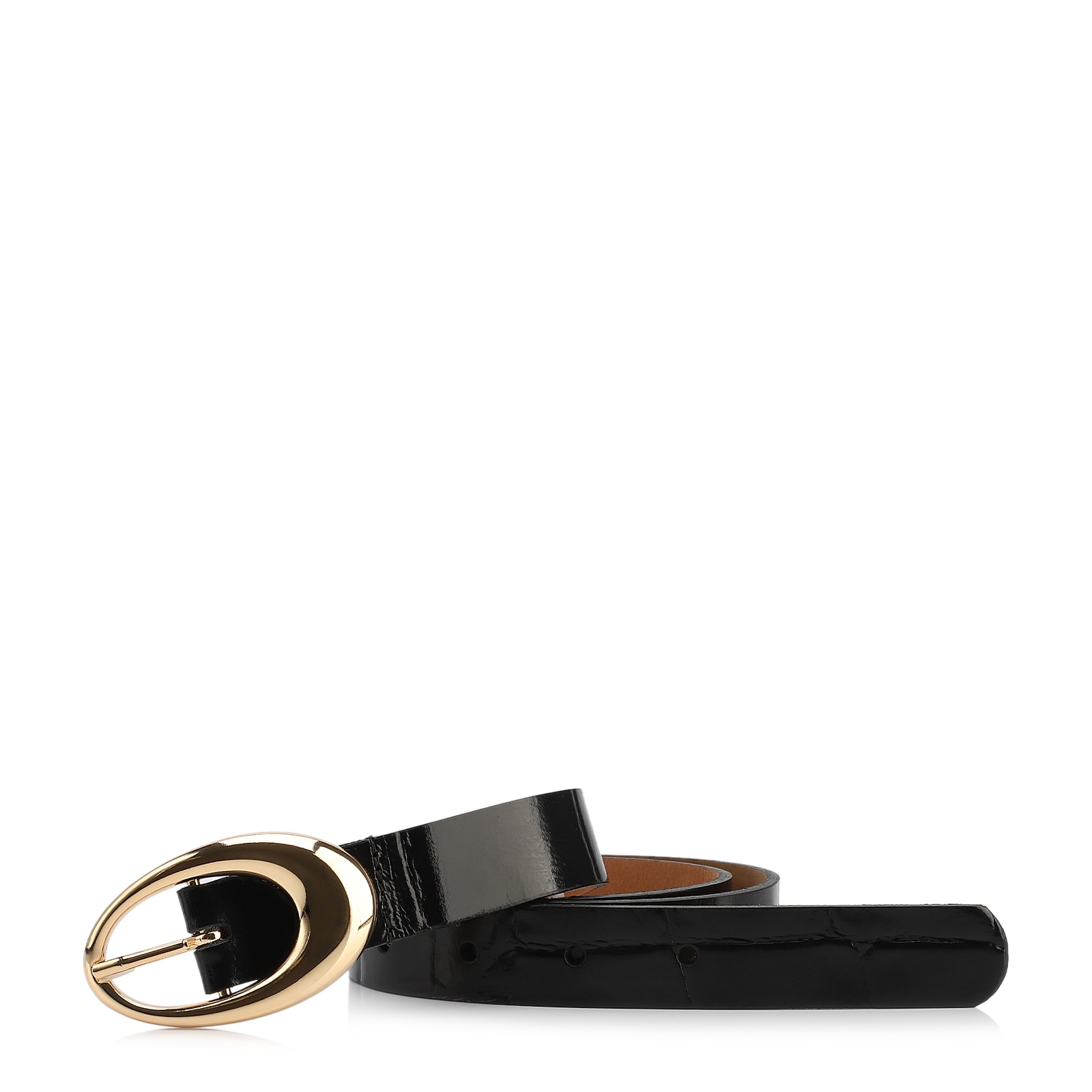 Cinto Couro Croco Preto