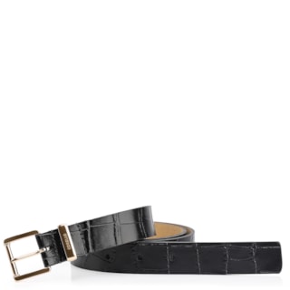 Couro Croco Preto