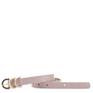 Couro Croco Rosa