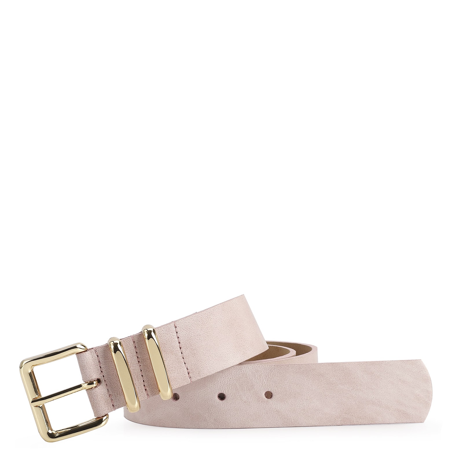 Cinto Couro Estonado Rosa