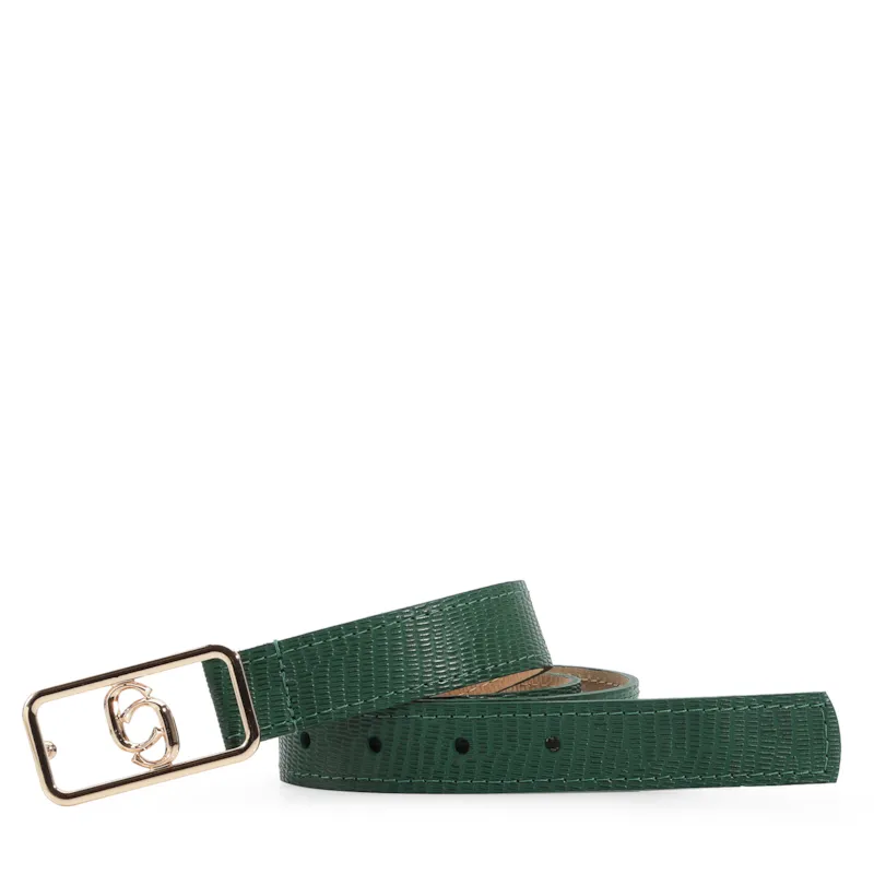 Cinto Couro Lezard Verde